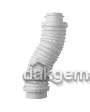 Aansluitstuk Flexibel KS 131-125 650mm voor ventilatiedakdoorvoer wit