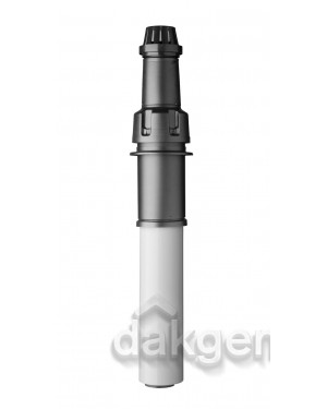Rolux 4G Dakdoorvoer HR Conc PP/metaal 100/150 1210mm Zwart